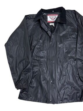 FIRST GEAR Motorcycle Biker Rain Waterproof Black Bomber Jacket Mens XL
